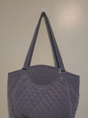 Vera Bradley Quilted Tote in Slate Gray
